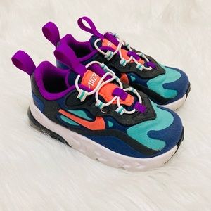 Nike Air Max 270 Size 6C Purple Teal Coral